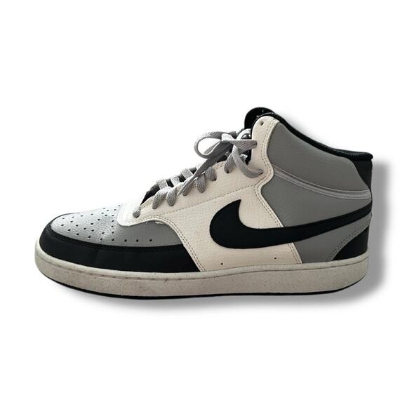 Nike x Court Vision Mid Grey Black White Leather Men\'s DN3577-002 Size 11 main image 7